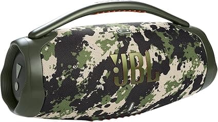 JBL Boombox 3 - Portable Bluetooth Speaker, Powerful Sound and Monstrous bass, IPX7 Waterproof, 24 Hours of Playtime, powerbank, PartyBoost for Speaker Pairing, eco-Friendly Packaging (Squad)